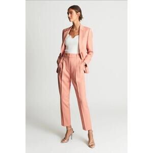 Reiss Coco Pleated Tapered Crop pink pants size 4